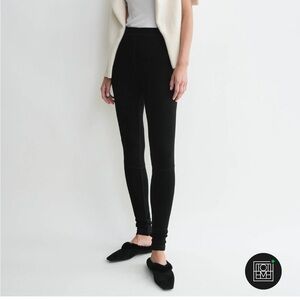 Toteme Black Leggings Tailored Fit Versatile Design